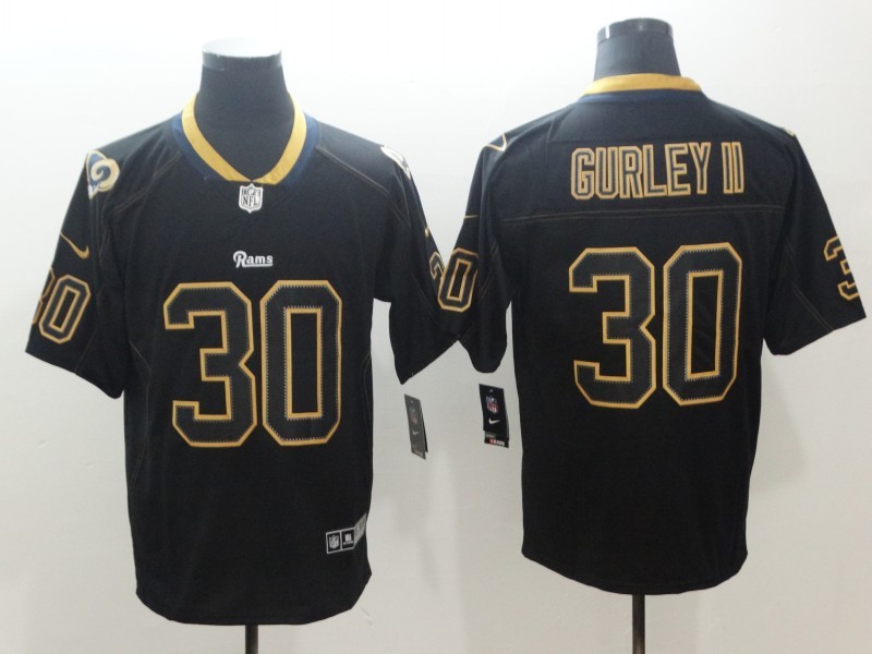 Men's Los Angeles Rams Todd Gurley II #30 Black Jersey